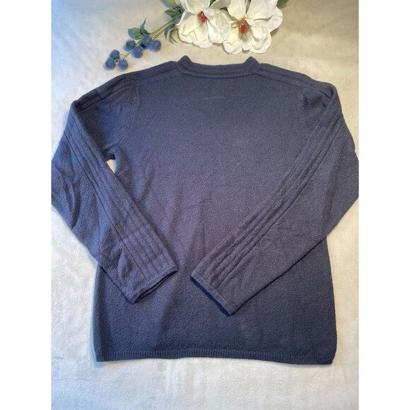 Armani Exchange Mens Hvy Wool Blend V Neck Sweater M Gorpcore Golf Y2k Campcore - Picture 2 of 9